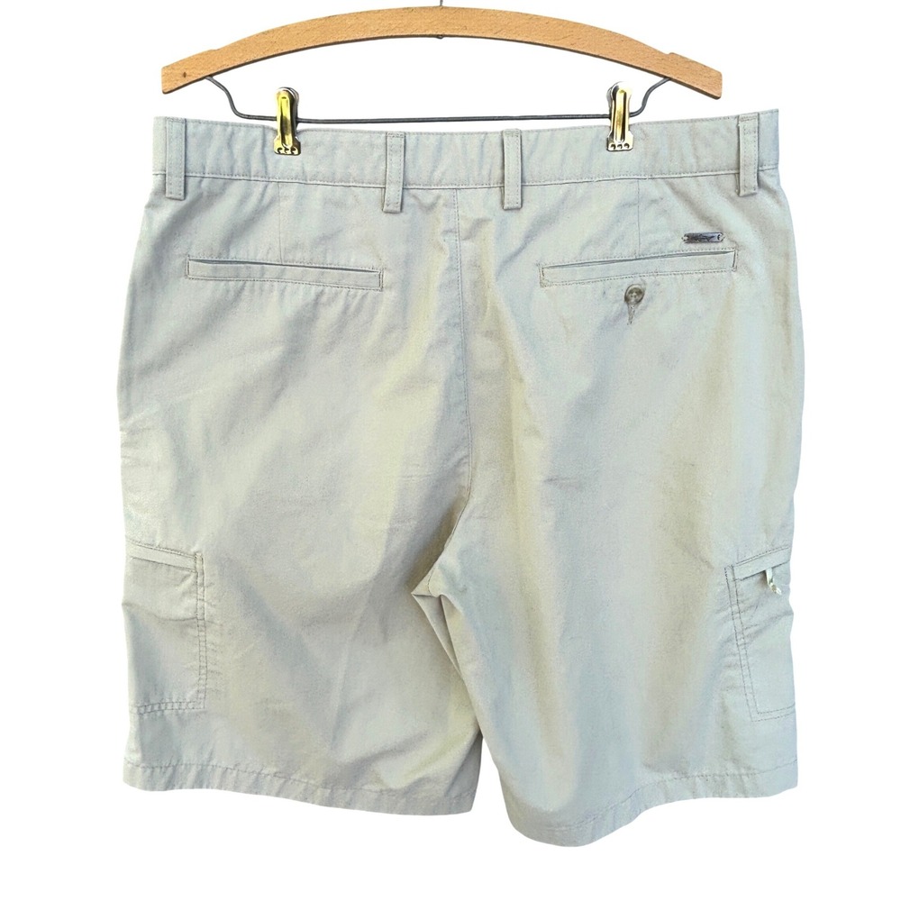 Greg Norman for Tasso Elba Mens Khaki Cargo Shorts Size 36 Tan Golf Outdoor - Picture 2 of 4